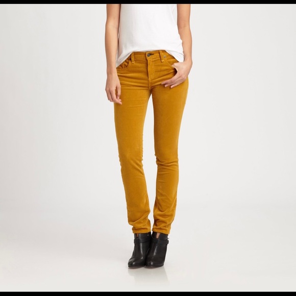 Rag & Bone mustard-colored cropped skinny jeans - Picture 5 of 14